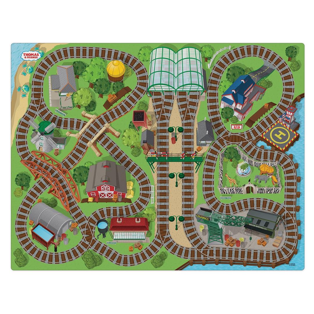 Imaginmat: Jumbo -Thomas & Friends - Floor Playmat & 1 Toy Car, 47 x 61", Character Vehicle, Durable EVA Foam Mat, Portable, Licensed, Kids Age 3+
