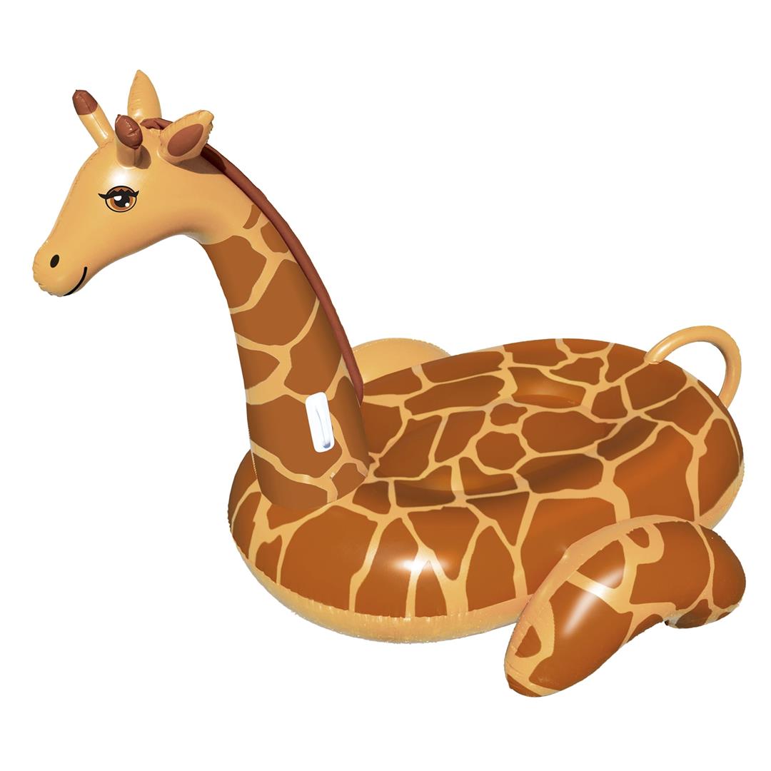 Inflatable Brown Giant Giraffe Swimming Pool Ride-On Lounger 96-Inch