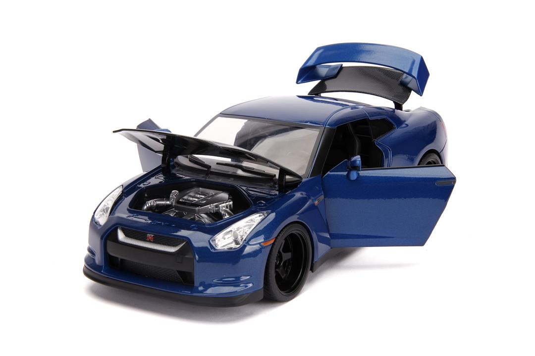 Jada Toys Fast & Furious Brian's 2009 Nissan GT-R (R35), Light-up, 1:18 Die-Cast Car & 3" Brian Figure, Model Vehicles - Image 10
