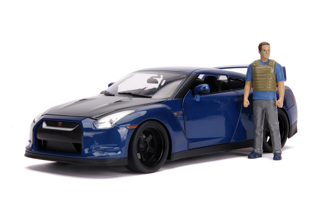 Jada Toys Fast & Furious Brian's 2009 Nissan GT-R (R35), Light-up, 1:18 Die-Cast Car & 3" Brian Figure, Model Vehicles - Image 11