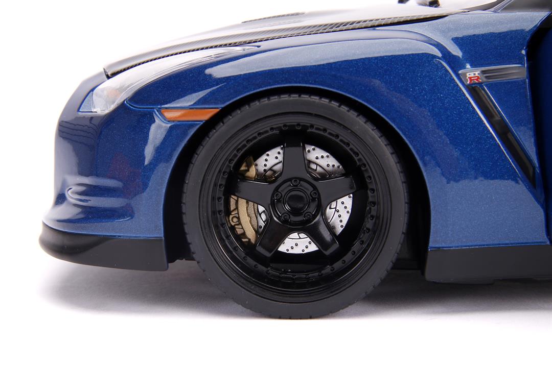 Jada Toys Fast & Furious Brian's 2009 Nissan GT-R (R35), Light-up, 1:18 Die-Cast Car & 3" Brian Figure, Model Vehicles - Image 8