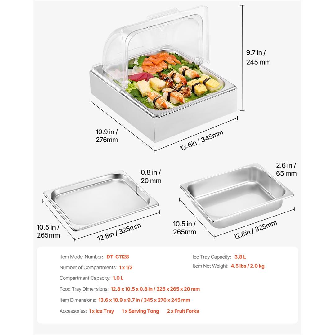 kffkff-tabletop-food-presentation-container-single-half-pan-stainless-steel-food-service-tray-cafeteria-garnish-distributor-display-stand-with-transparent-cover-ice-holder-6.jpeg
