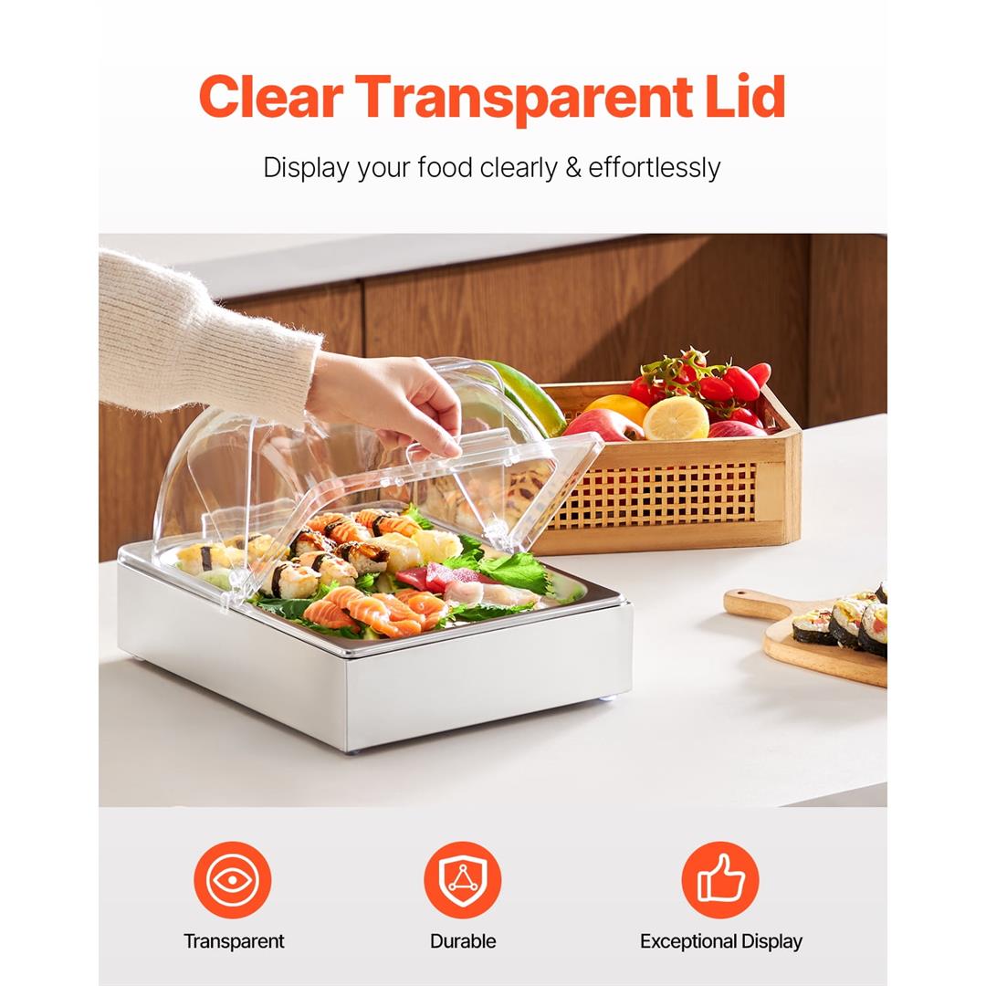 kffkff-tabletop-food-presentation-container-single-half-pan-stainless-steel-food-service-tray-cafeteria-garnish-distributor-display-stand-with-transparent-cover-ice-holder-7.jpeg