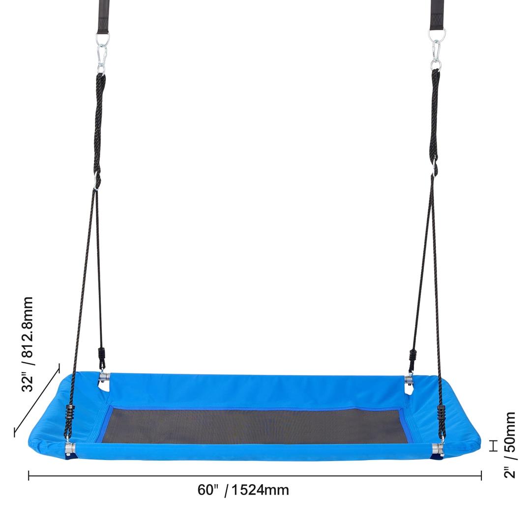 KFFKFF Tree Swing, 60" Wide Platform for Both Kids & Adults, Supports up to 700lbs, Made with Durable 900D Oxford Material, Includes Two Hanging Straps & Adjustable Ropes for Outdoor Fun - Image 6