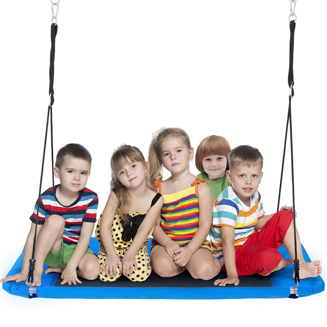 KFFKFF Tree Swing, 60" Wide Platform for Both Kids & Adults, Supports up to 700lbs, Made with Durable 900D Oxford Material, Includes Two Hanging Straps & Adjustable Ropes for Outdoor Fun - Image 7