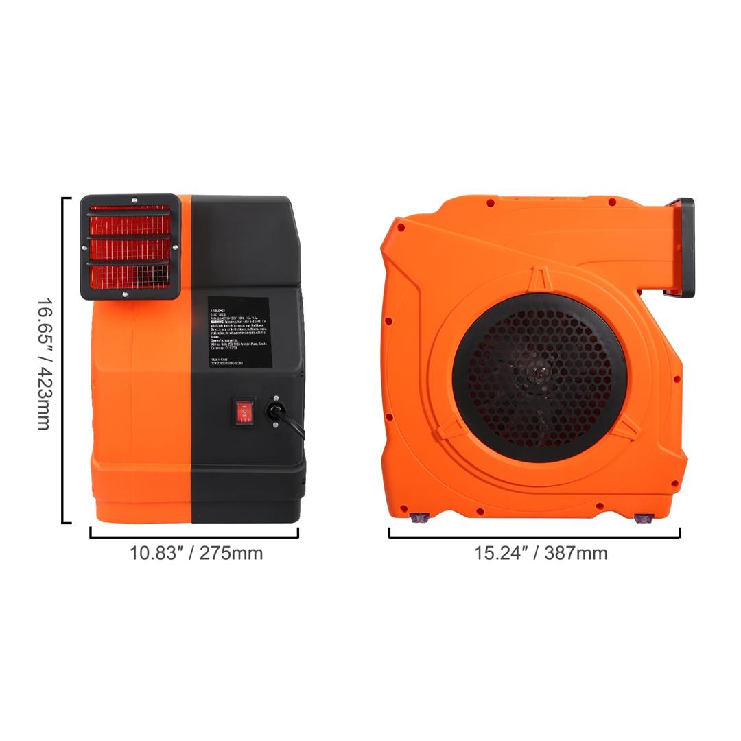 KFFKFFAir Blower Pump Fan 1.7 & 1.5 HP 1100W Commercial Air Blower for Inflatable Bounce House Bouncy Castle - Image 3