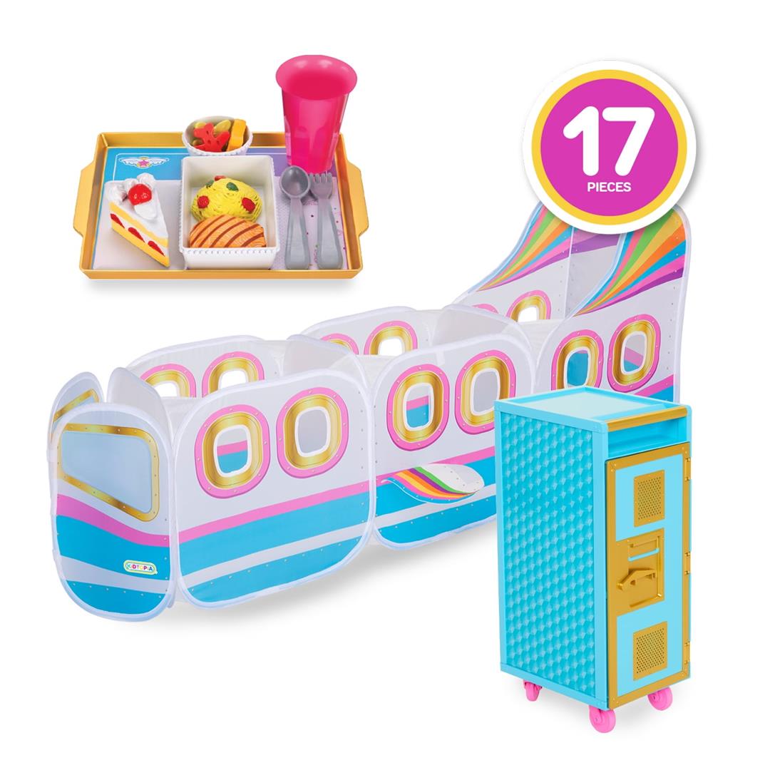 Kidtopia Little Flyer Airplane Role Play Set with 17+ Play Pieces & Pop-Up Tent Airplane, 3+ Years - Image 8