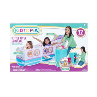 Kidtopia Little Flyer Airplane Role Play Set with 17+ Play Pieces & Pop-Up Tent Airplane, 3+ Years