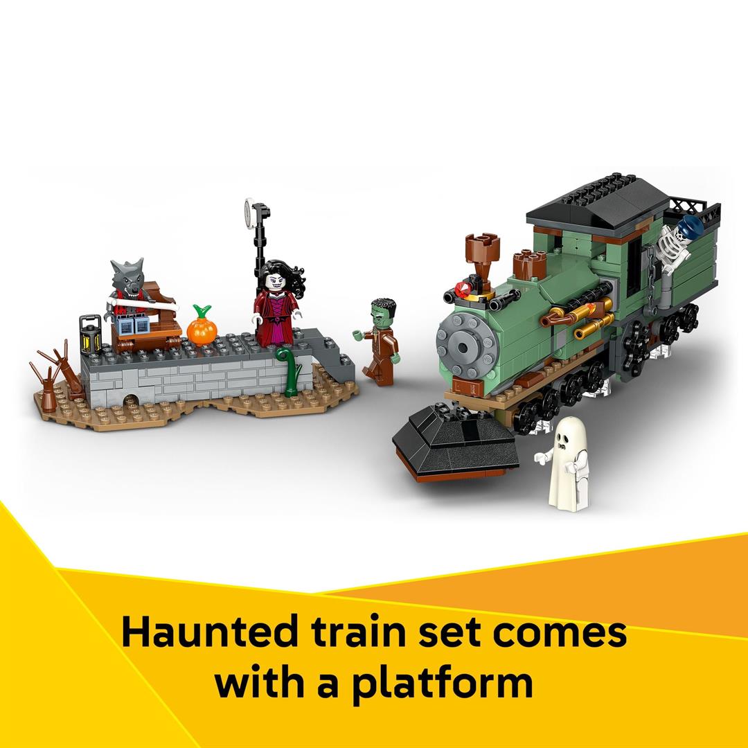 LEGO Creator 3 in 1 Haunted Mansion Building Toy for Kids - Halloween Building Blocks & Learning Toy for Girls & Boys, Ages 9+ - Build a Haunted House, Train, or Ship - Gift for Birthdays - 31167 - Image 2
