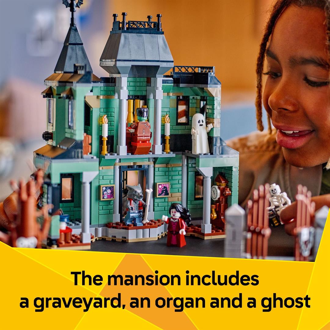 LEGO Creator 3 in 1 Haunted Mansion Building Toy for Kids - Halloween Building Blocks & Learning Toy for Girls & Boys, Ages 9+ - Build a Haunted House, Train, or Ship - Gift for Birthdays - 31167 - Image 5