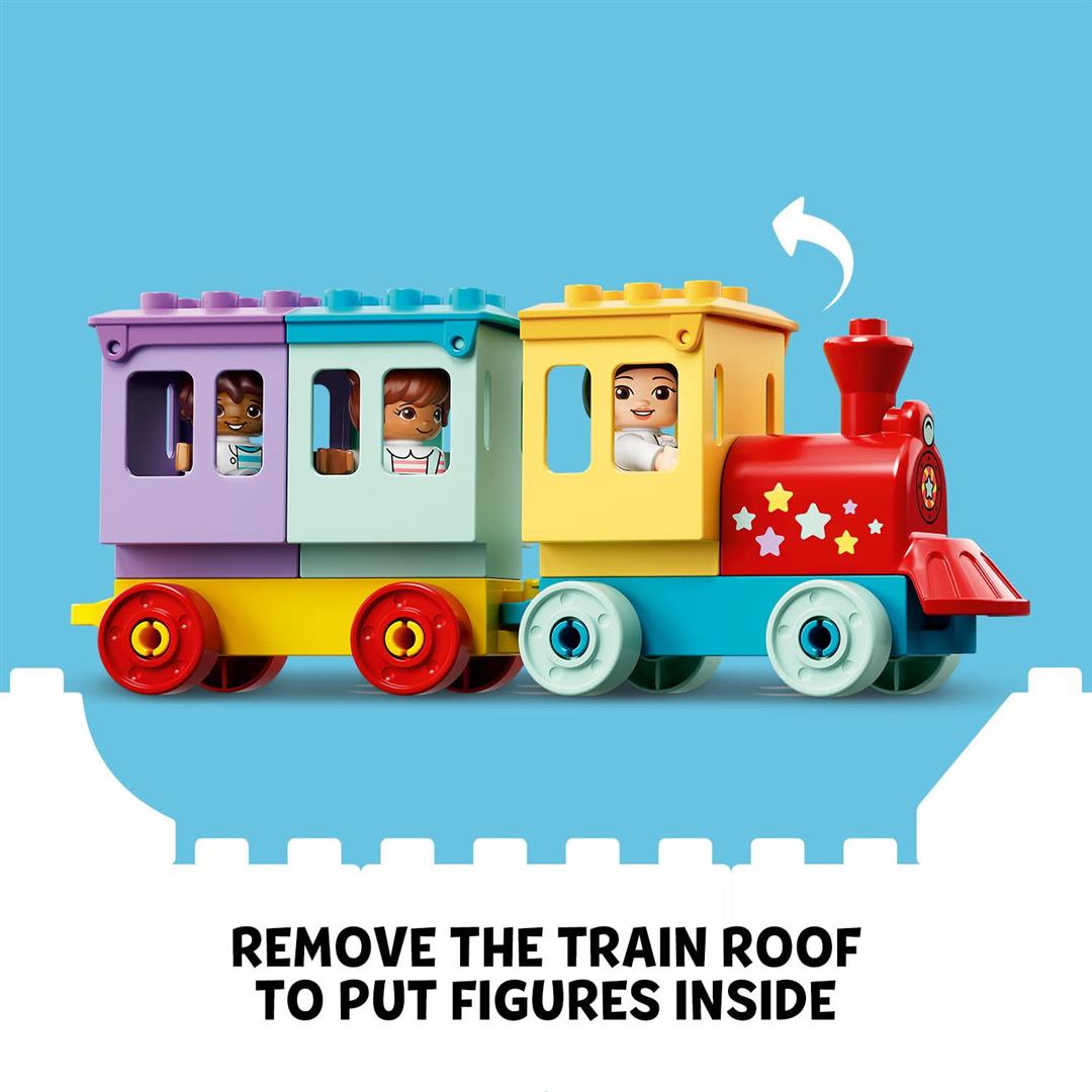 LEGO DUPLO Town Amusement Park Fairground 10956 Building Set - Featuring 7 Duplo Figures, Trains, Slides, Carousel, and a Ferris Wheel, Educational Learning Toy and Playset for Toddlers Ages 2+ - Image 6