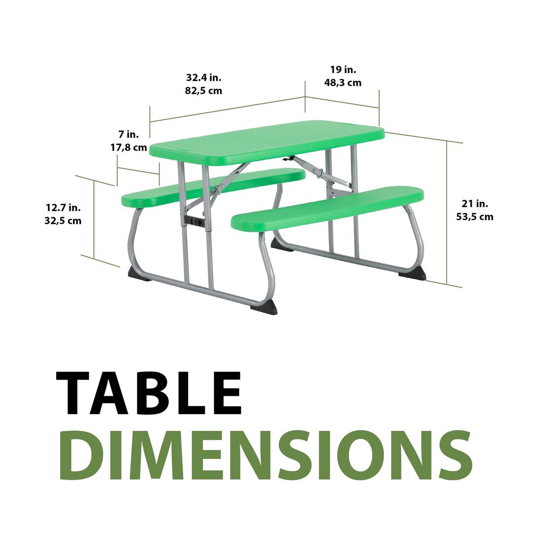 Lifetime Children's Polyethylene Picnic Table , Spring Green (260262) - Image 4