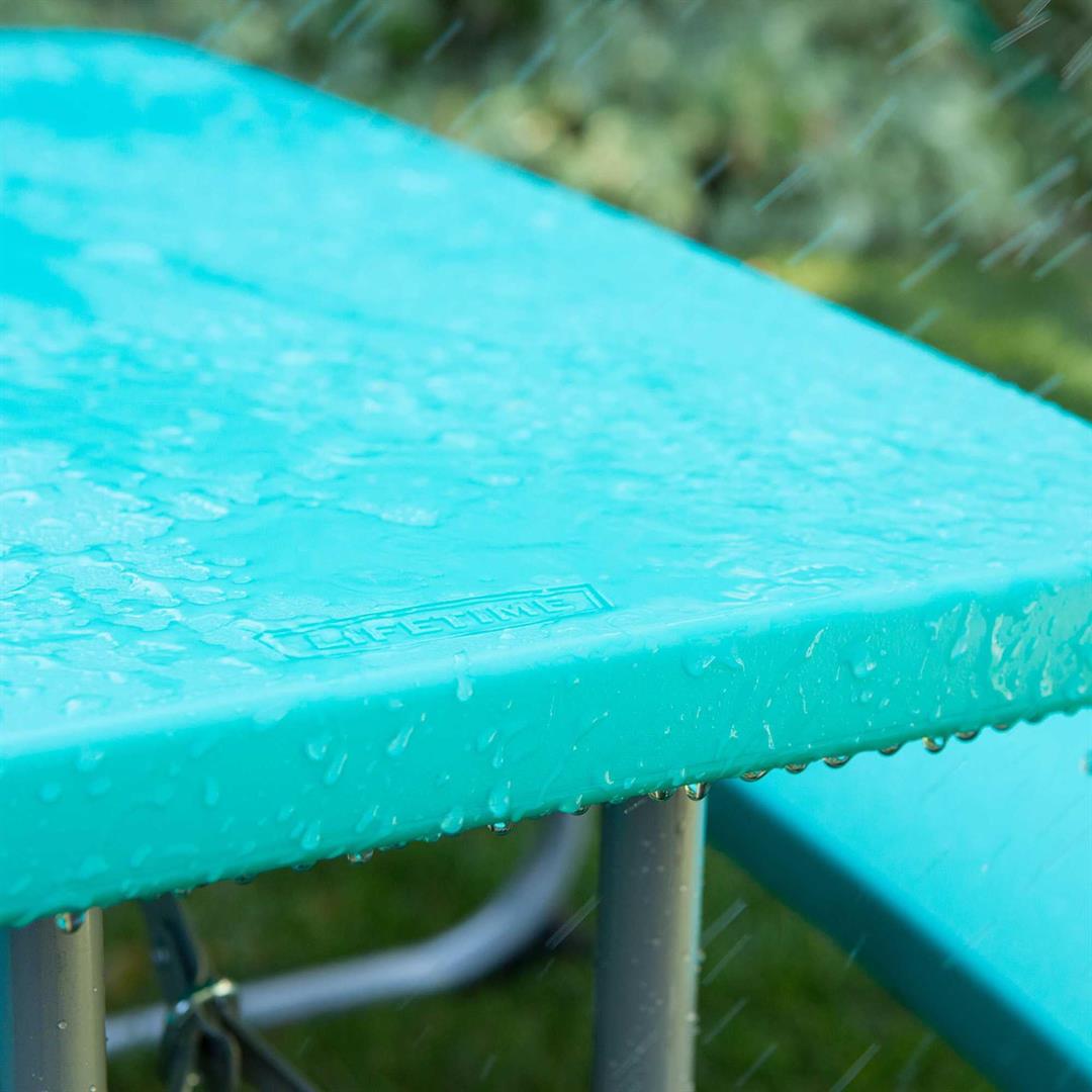 Lifetime Kids Indoor/Outdoor Polyethylene Picnic Table, Aqua (60219) - Image 3