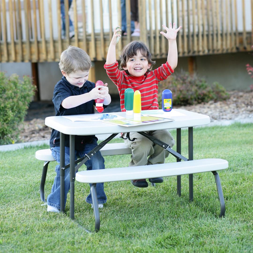 Lifetime Kid's Picnic Table, Almond (280094) - Image 9