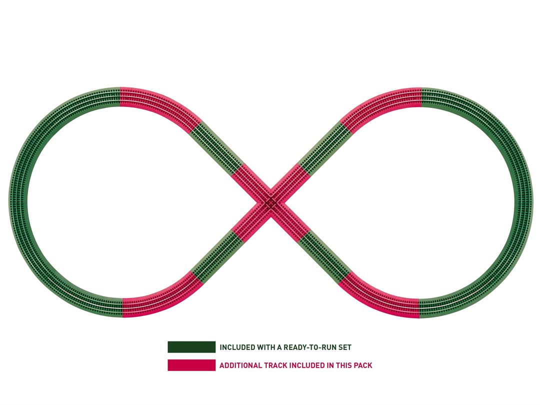 Lionel 612030 Electric O Gauge Model Train Figure 8 Track Add-on Pack - Image 4