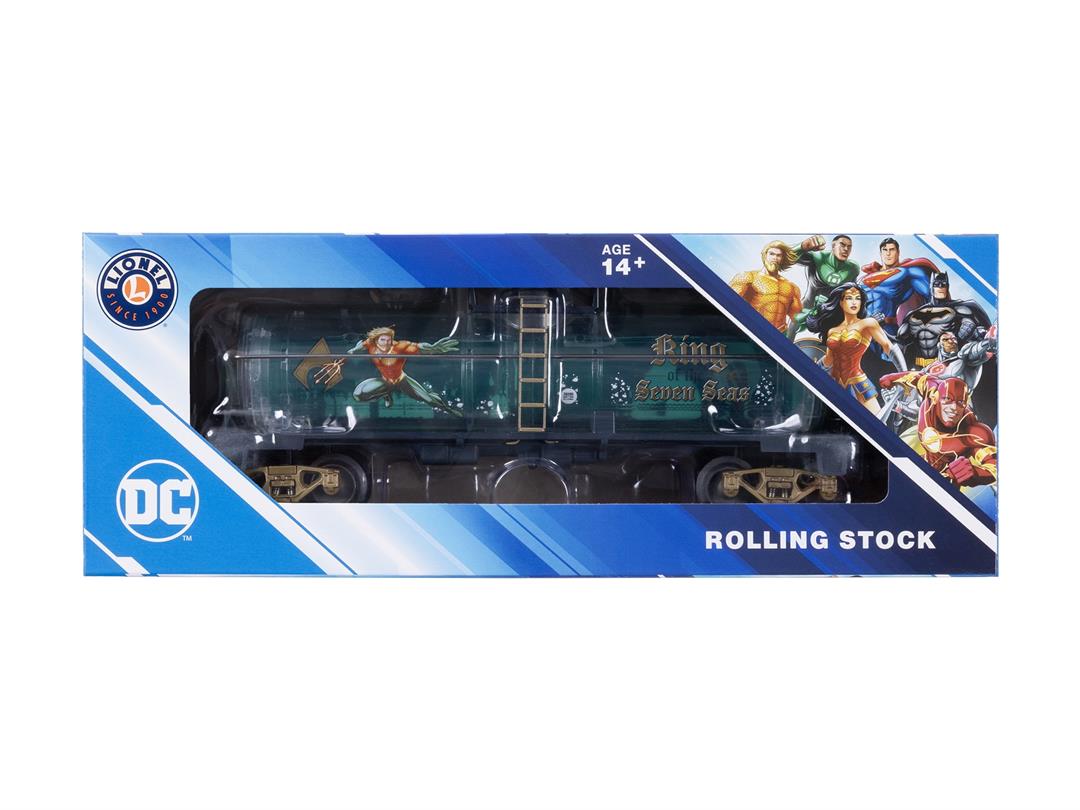 Lionel DC Comics Aquaman Seven Seas Tank Car with Metal Handrails and Die-cast Trucks - Image 4