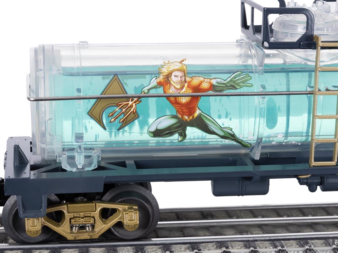 Lionel DC Comics Aquaman Seven Seas Tank Car with Metal Handrails and Die-cast Trucks - Image 6