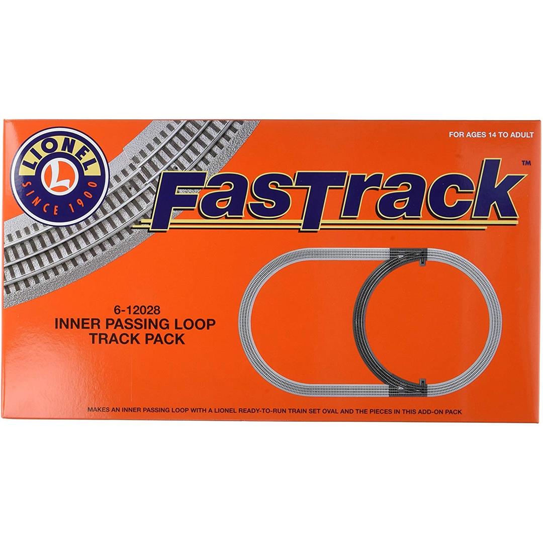Lionel O Gauge Model Train Six Piece FasTrack Inner Passing Loop Expansion Pack