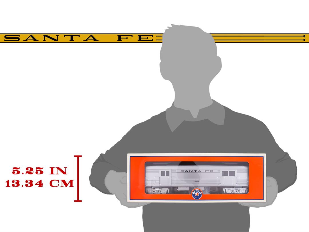 Lionel O Scale Santa Fe Add-On Baggage Car Electric Powered Model Train Rolling Stock - Image 4