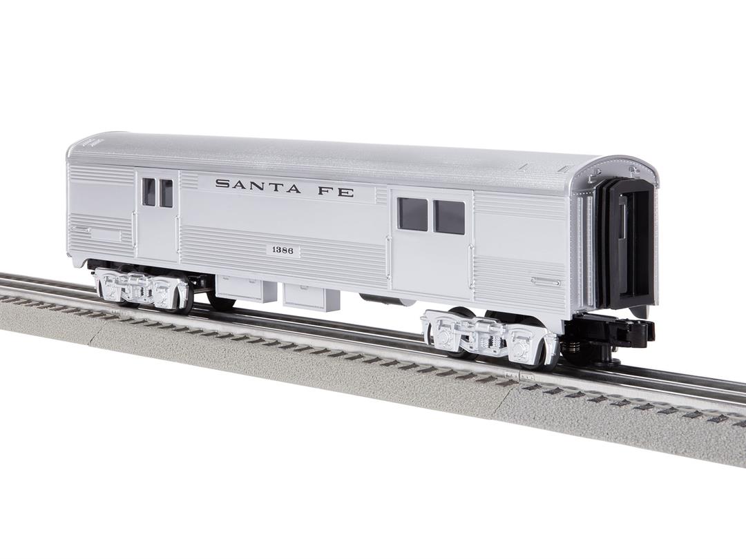 Lionel O Scale Santa Fe Add-On Baggage Car Electric Powered Model Train Rolling Stock
