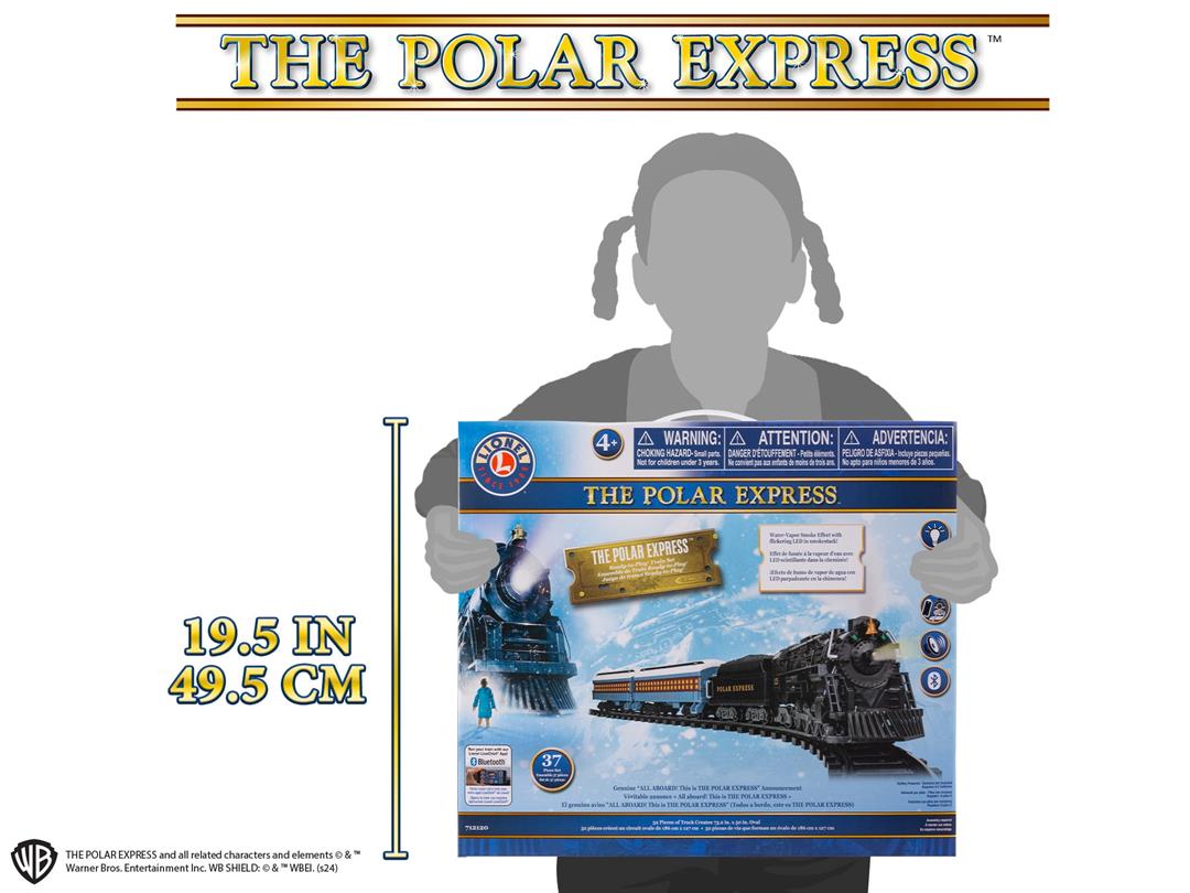 Lionel Polar Express Bluetooth Model Train Set with Battery-Powered Locomotive - Image 10