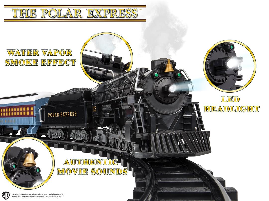 Lionel Polar Express Bluetooth Model Train Set with Battery-Powered Locomotive - Image 5
