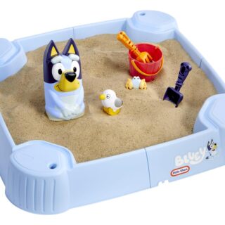 Little Tikes Bluey Beach Day Sandbox with 6 Accessories, Outdoor Sand Play for Kids Ages 1-6