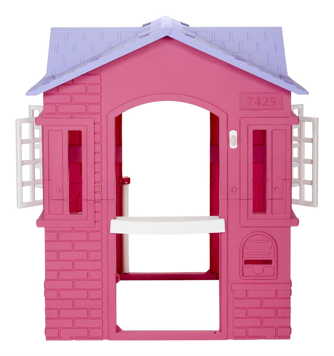 Little Tikes Cape Cottage House, Pink - Pretend Playhouse with Working Doors, Window Shutters, and Flag Holder, for Kids 2-8 Years Old - Image 3