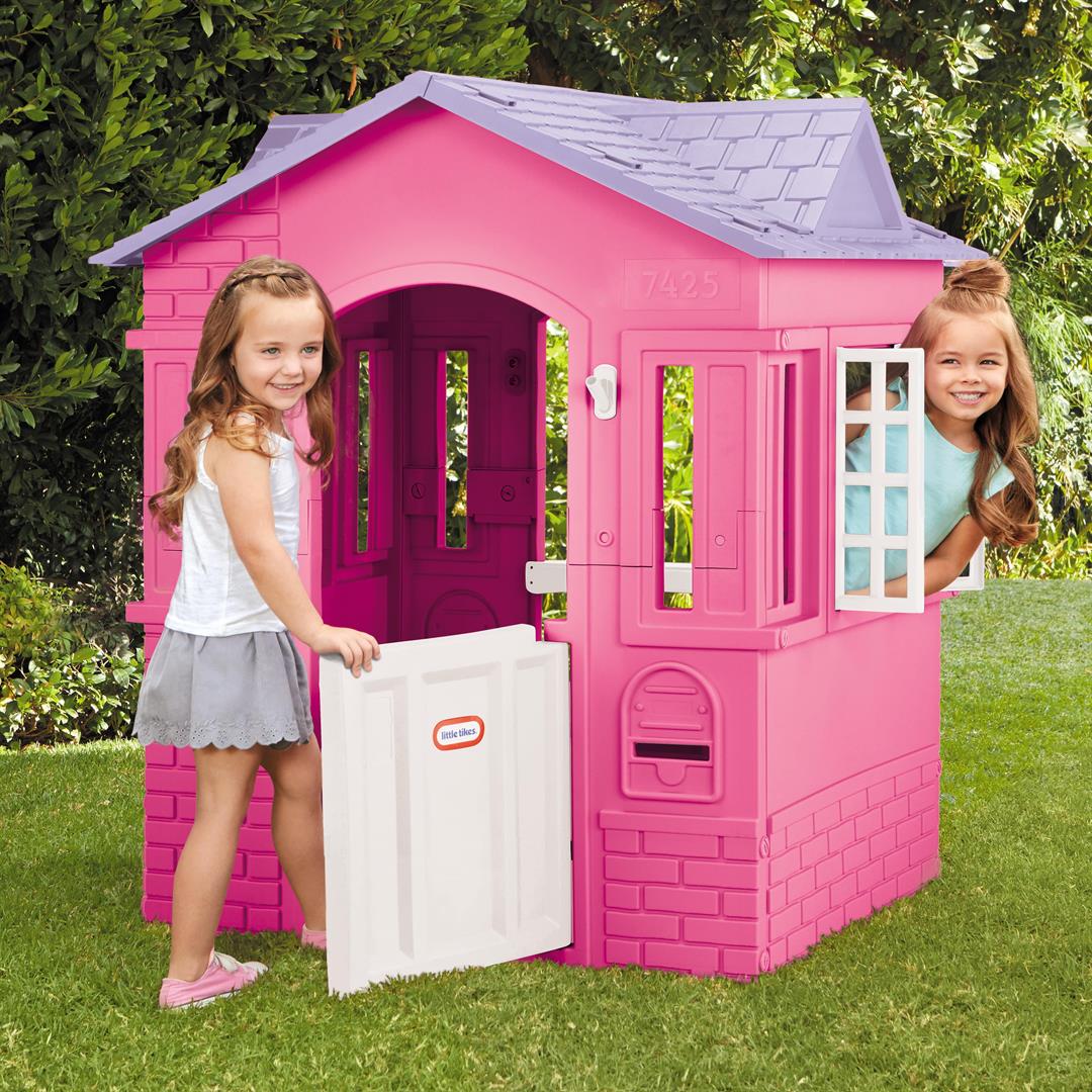 Little Tikes Cape Cottage House, Pink - Pretend Playhouse with Working Doors, Window Shutters, and Flag Holder, for Kids 2-8 Years Old - Image 6