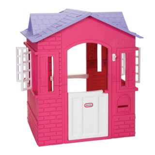 Little Tikes Cape Cottage House, Pink - Pretend Playhouse with Working Doors, Window Shutters, and Flag Holder, for Kids 2-8 Years Old