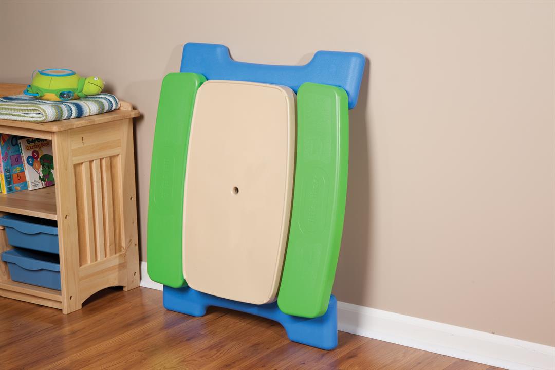 Little Tikes Easy Store Kids Durable Picnic Table with Umbrella, Indoor Outdoor, Ages 2+ - Image 2