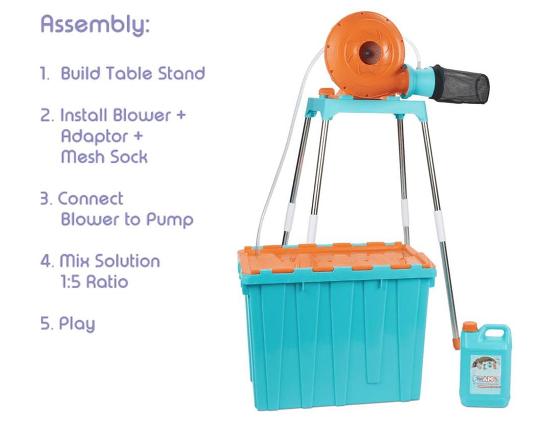 Little Tikes FOAMO Foam Bubble Machine - Outdoor Party Fun for Kids and Adults with Easy Setup & Cleanup, Hours of Continuous Foam Bubble Making Fun, Hypoallergenic and Non-Toxic - Image 3