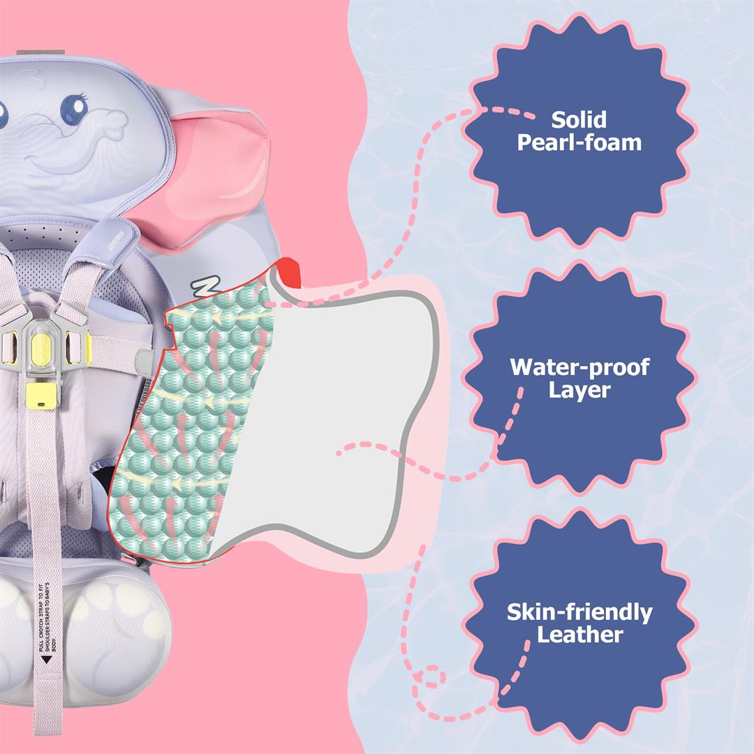 Mambobaby Baby Pool Float with 3D Canopy and Carrier- Blue - Image 2