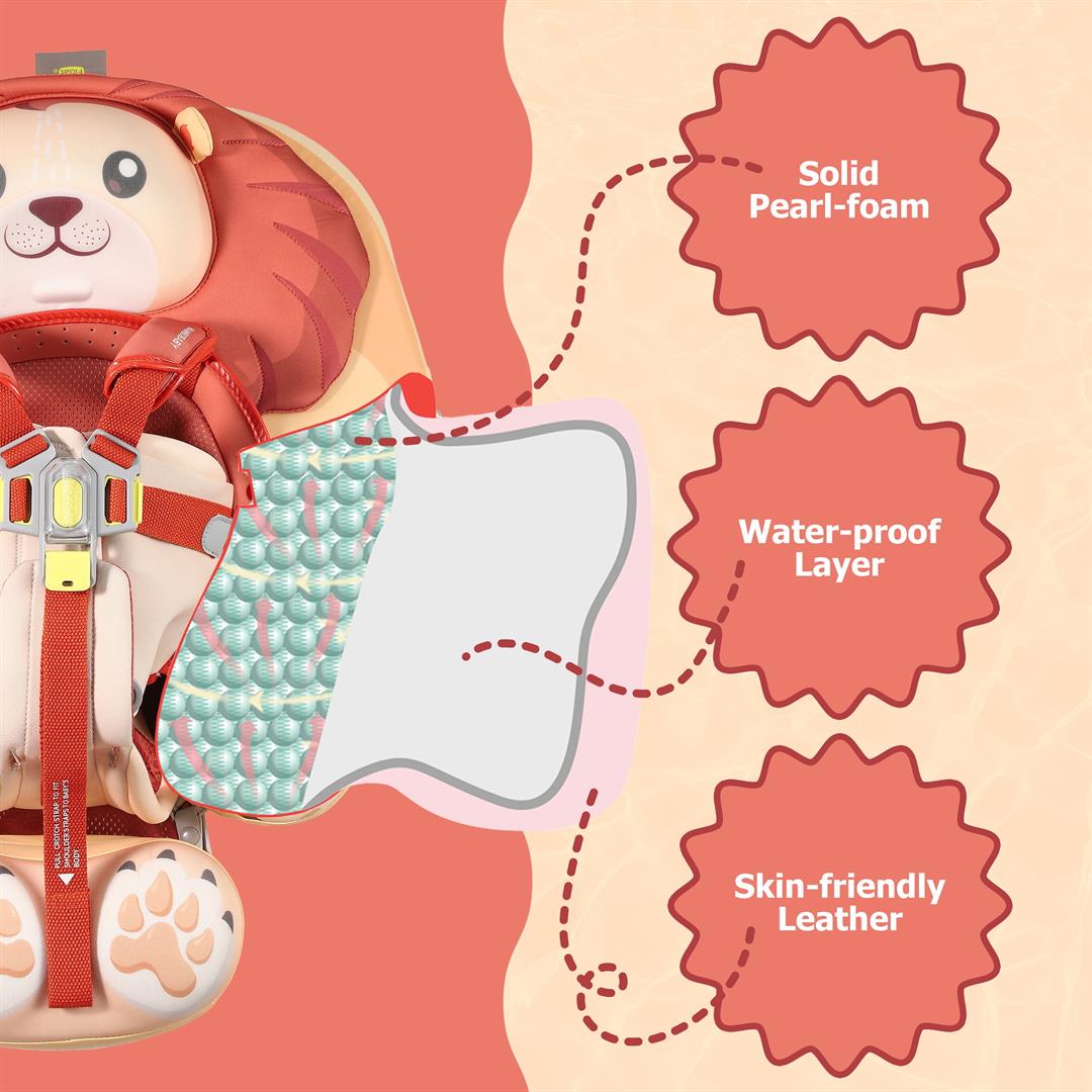 Mambobaby Baby Pool Float with 3D Canopy and Carrier- Yellow - Image 5