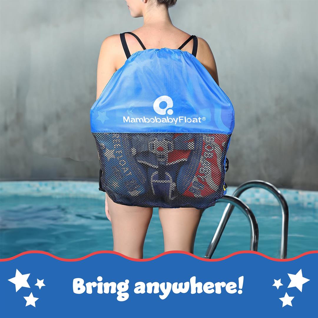 Mambobaby Baby Pool Float with 3D Canopy- Blue - Image 2