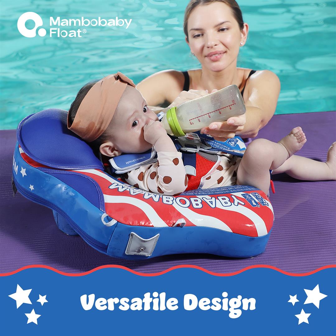 Mambobaby Baby Pool Float with 3D Canopy- Blue - Image 3