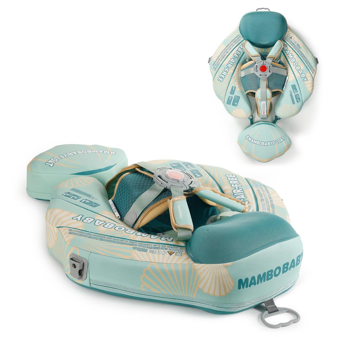 Mambobaby Baby Pool Float with 3D Canopy- Green - Image 4