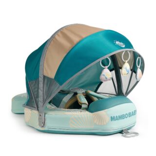 Mambobaby Baby Pool Float with 3D Canopy- Green