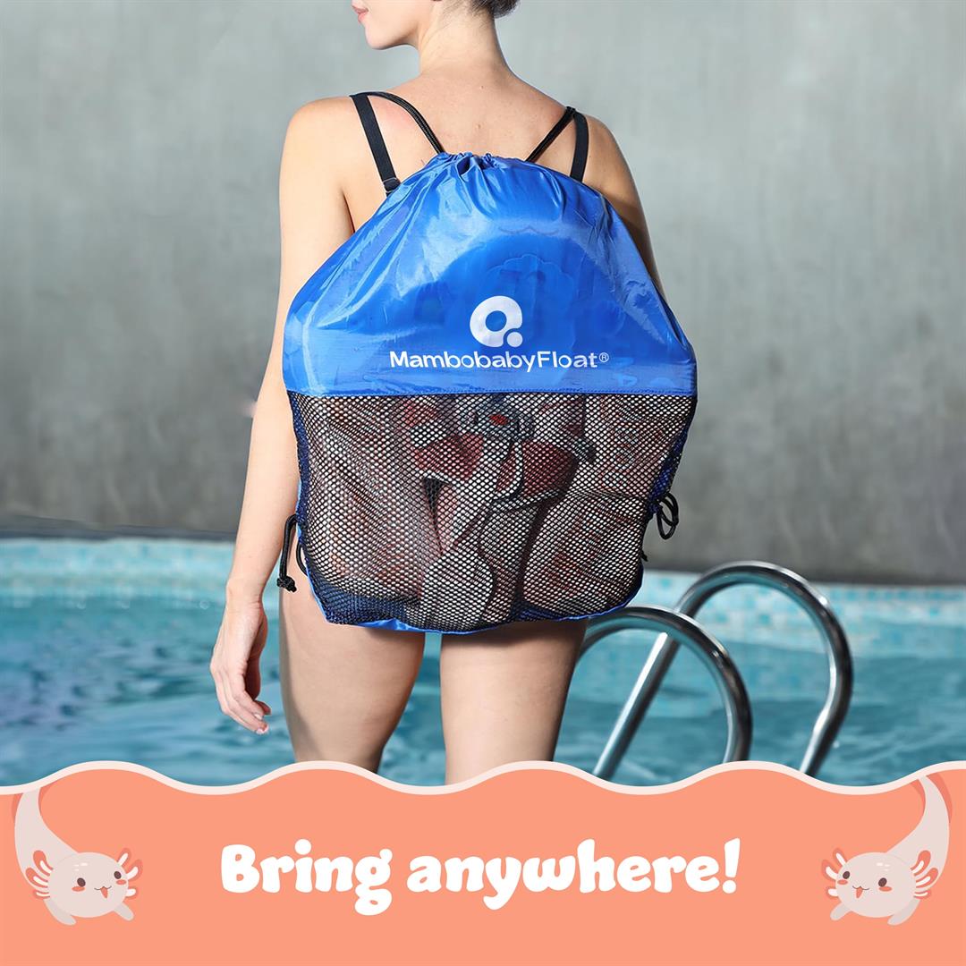 Mambobaby Baby Pool Float with 3D Canopy- Pink - Image 5