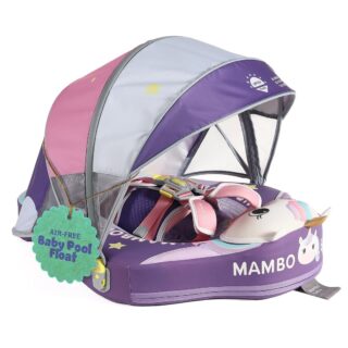 Mambobaby Baby Pool Float with 3D Canopy- Purple