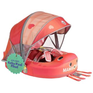 Mambobaby Baby Pool Float with 3D Canopy- Red