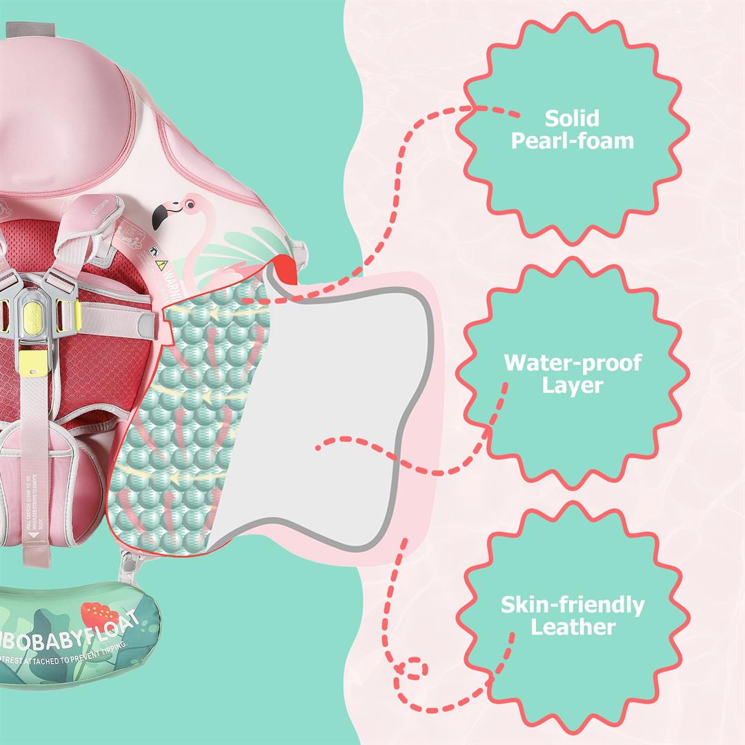 Mambobaby Baby Pool Float with Canopy- Pink - Image 3