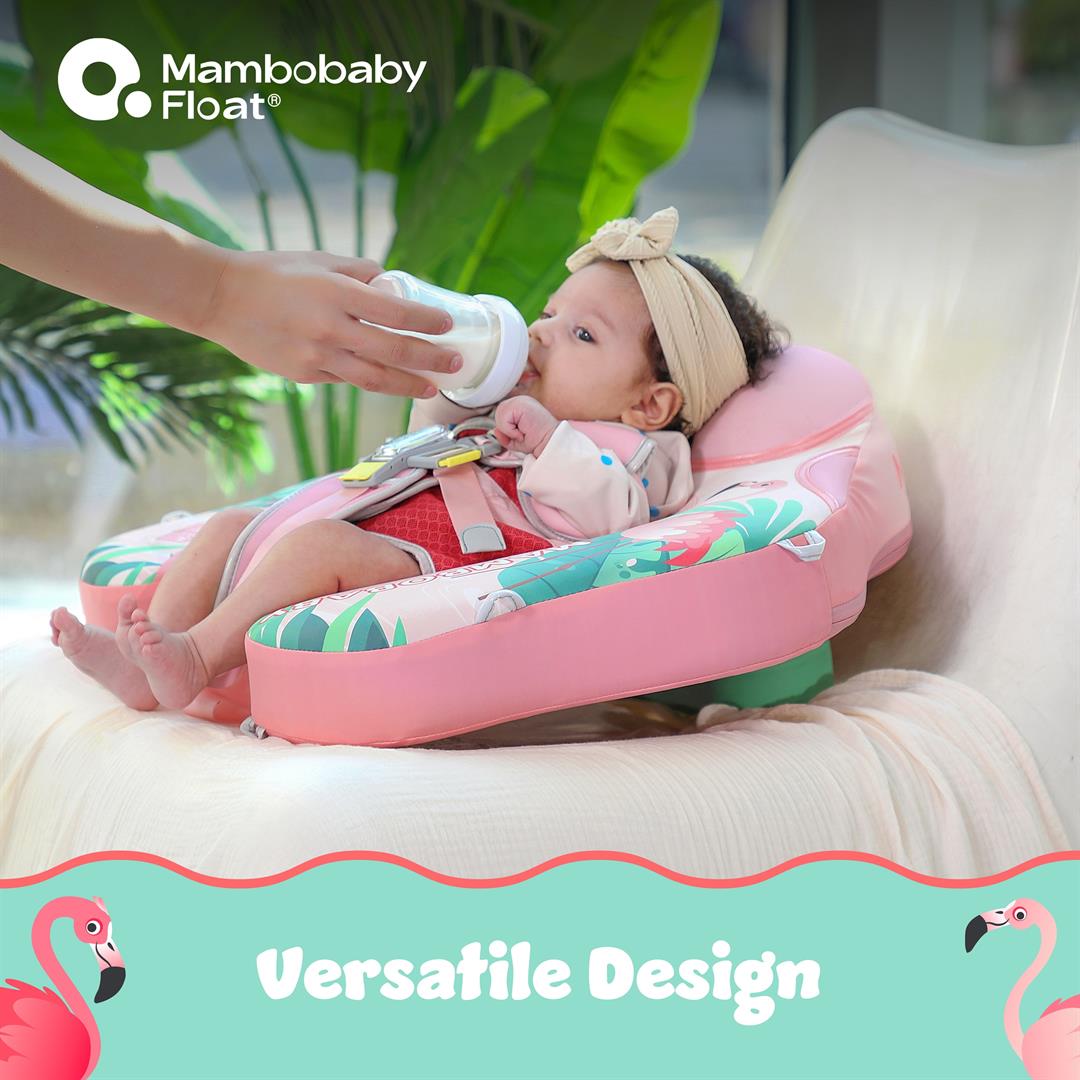 Mambobaby Baby Pool Float with Canopy- Pink - Image 6