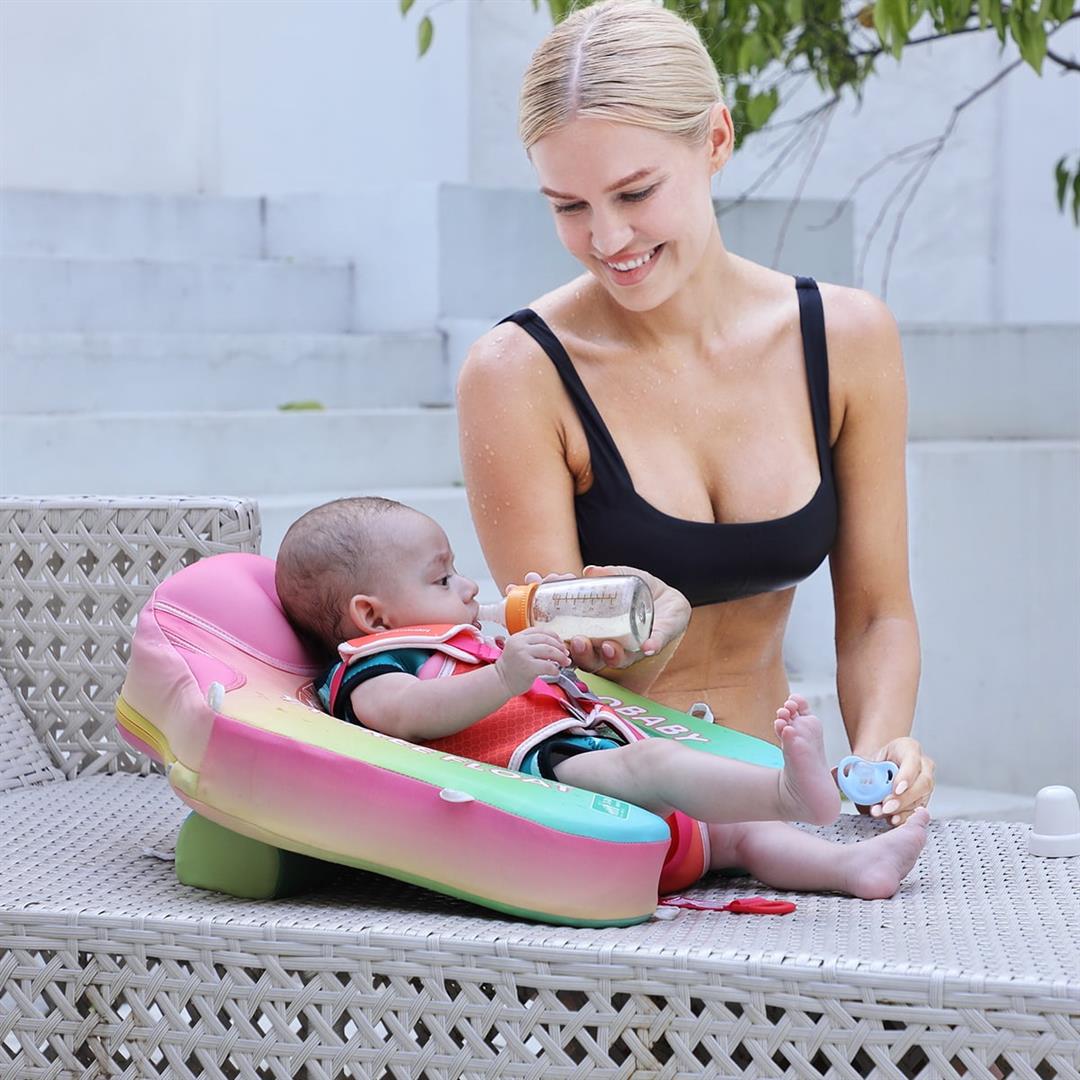 Mambobaby Baby Pool Float with Canopy- Rainbow - Image 3