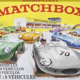 Matchbox Cars, Set of 8 Die-Cast Cars in 1:64 Scale with Matchbox 70th Anniversary Finish