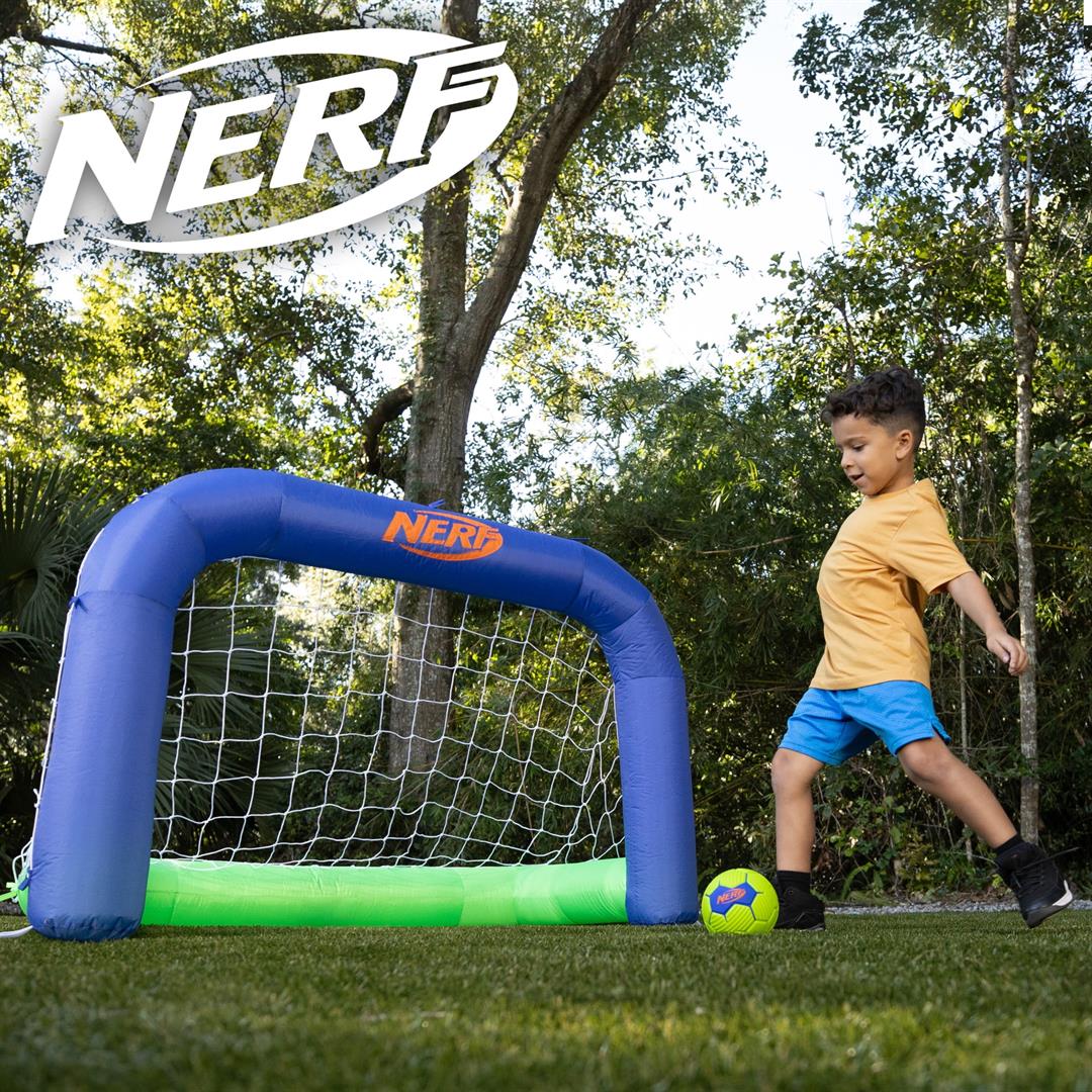NERF Air Goal- Instant Blow Up Soccer Goal - Plug In and Inflates in 10 Seconds - Image 5