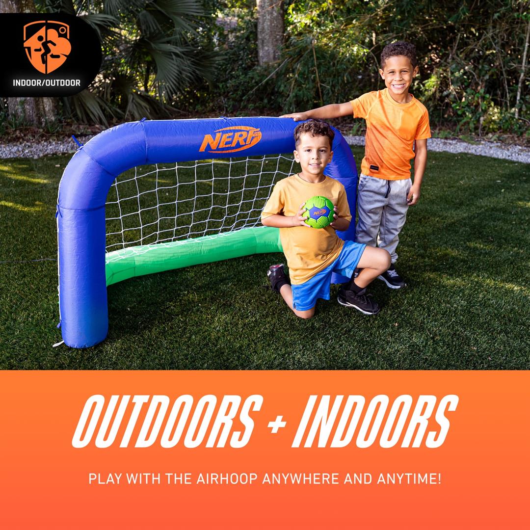NERF Air Goal- Instant Blow Up Soccer Goal - Plug In and Inflates in 10 Seconds - Image 9