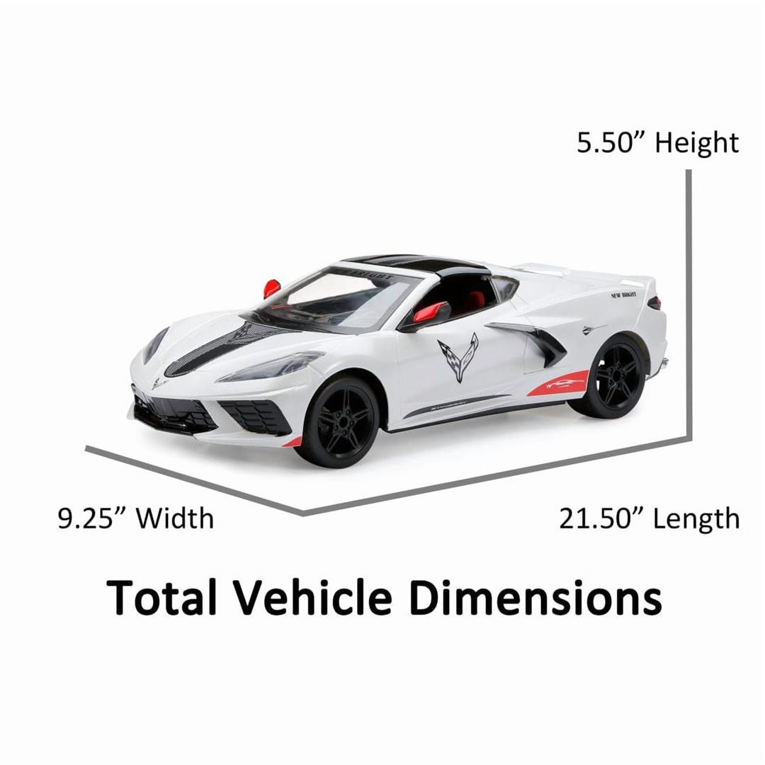 New Bright (1:8) Radio Control Chevy Corvette Stingray White Sports Car 60832U-3 Child