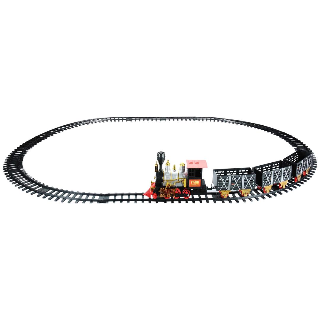 Northlight Ready to Play Animated Classic Train Red and Black (20 Pieces) Battery Powered Model Train Set - Image 3