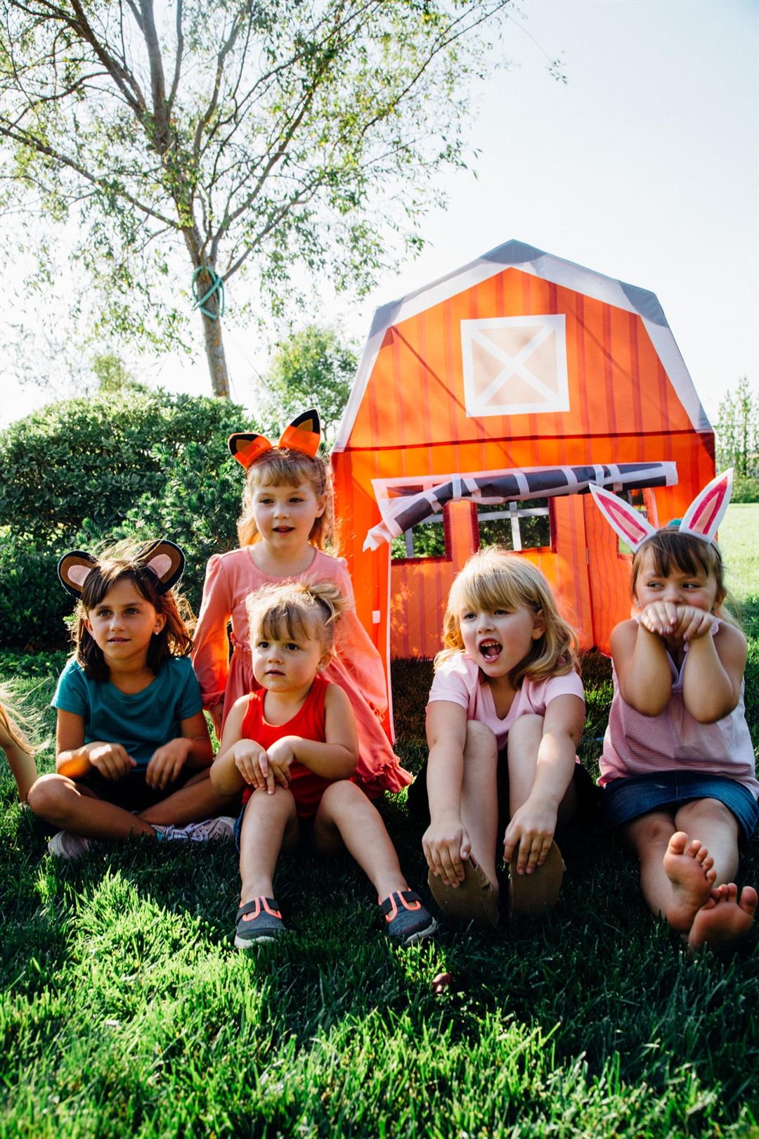 Pacific Play Tents Barnyard Playhouse Tent Red Polyester, Child - Image 3